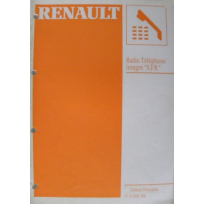 MANUEL REPARATION RENAULT RADIO TELEPHONE INTEGRE SFR | 7711096160 |