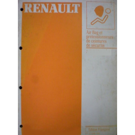MANUEL DE REPARATION AIR BAGS et PRETENSIONNEURS RENAULT 19 | 7711096394 |