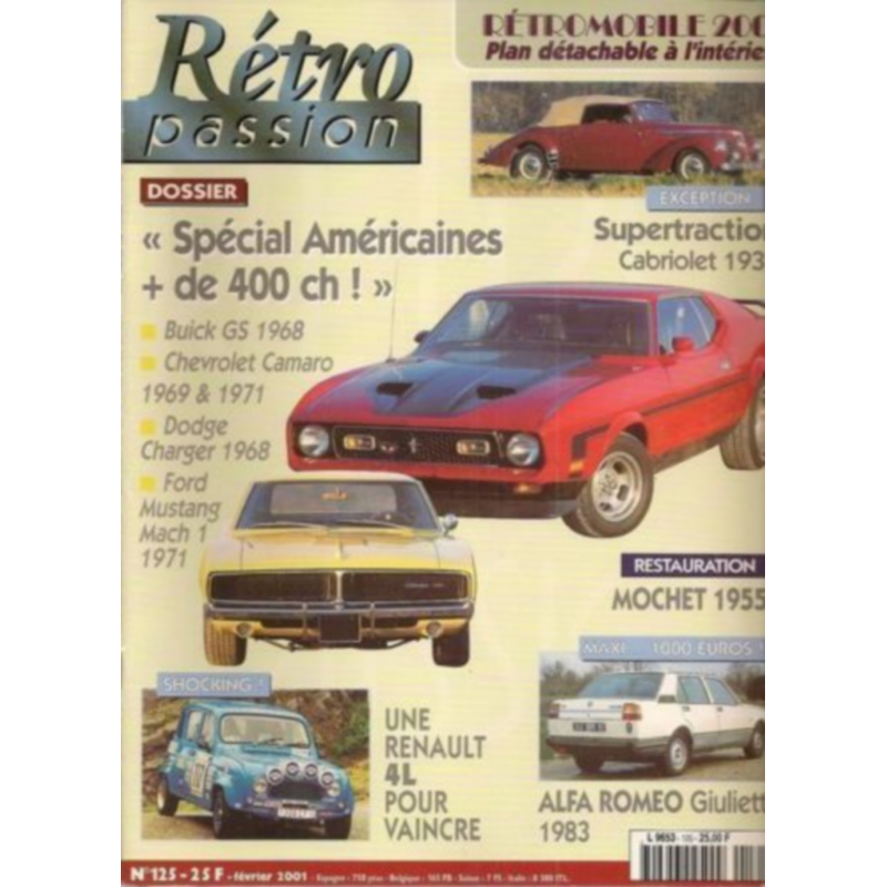 RETRO PASSION BUICK / CAMARO / DODGE / MUSTANF N°125 | RETRO PASSION N°125 |