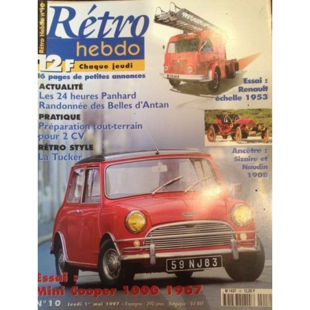 RETRO HEBDO MINI COOPER 1000 de 1967 N°10 | RETRO HEBDO N°10 |
