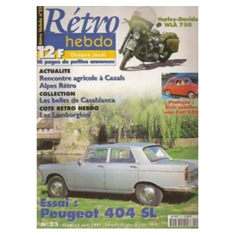 RETRO HEBDO PEUGEOT 404 SL N°23 | RETRO HEBDO N°23 |