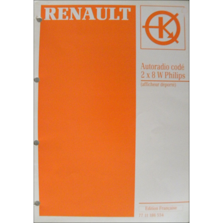 Manuel Réparation Renault AUTORADIO PHILIPS 2X8W | 7711186554 |