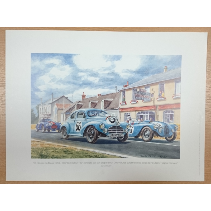 Reproduction - 24 Heures du Mans 1953 - PEUGEOT 203, Daniel PICOT | picot53 |