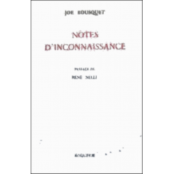 NOTES D'INCONNAISSANCE de JOE BOUSQUET | 9782856682265 |