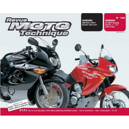Revue Technique Moto SUZUKI GSX 600 et 750 (1998-2001) | RMT 126 |