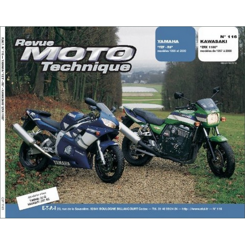 REVUE MOTO TECHNIQUE KAWASAKI ZRX 1100 de 1997 à 2000 - RMT 116 | 9782726891667 |