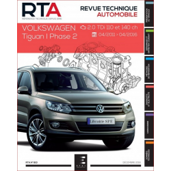 REVUE TECHNIQUE VOLKSWAGEN TIGUAN 1 PHASE 2 Diesel (2011 à 2016) - RTA 810 | 9791028306021 |