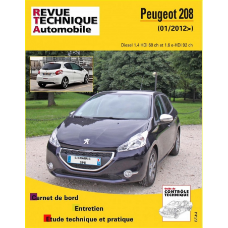 REVUE TECHNIQUE PEUGEOT 208 1 PHASE 1 Diesel (2012 à 2015) - RTA B787 | 9782726878750 |