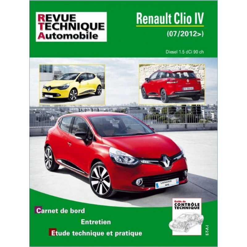 REVUE TECHNIQUE RENAULT CLIO 4 PHASE 1 Diesel (2012 à 2016) - RTA B783 | 9782726878354 |