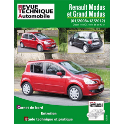 REVUE TECHNIQUE RENAULT MODUS PHASE 2 Diesel (2008 à 2012) - RTA B775 | 9782726877555 |