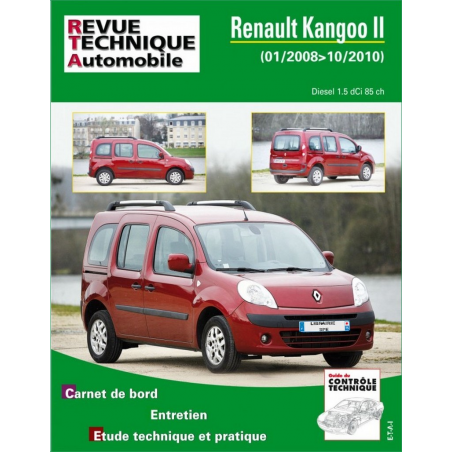 REVUE TECHNIQUE RENAULT KANGOO 2 PHASE 1 Diesel (2008 à 2013) - RTA B765 | 9782726876558 |