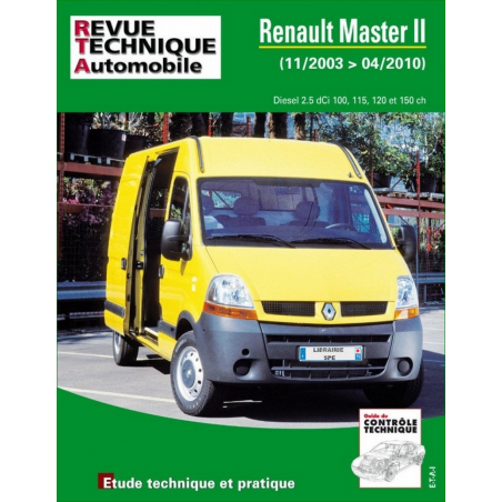 REVUE TECHNIQUE RENAULT MASTER II PHASE 2 de 2003 à 2010 - RTA B760 | 9782726876053 |