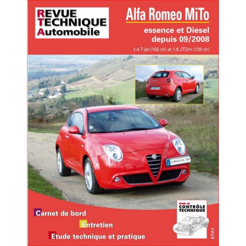REVUE TECHNIQUE ALFA ROMEO MITO PHASE 1 (2008 à 2016) - RTA B738 | 9782726873854 |