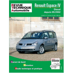 REVUE TECHNIQUE RENAULT ESPACE 4 Diesel (2002 à 2006) - RTA 682 | 9782726868218 |