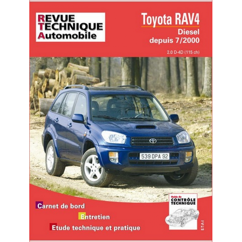 REVUE TECHNIQUE TOYOTA RAV4 2 (2000 à 2003) - RTA 662 | 9782726866214 |