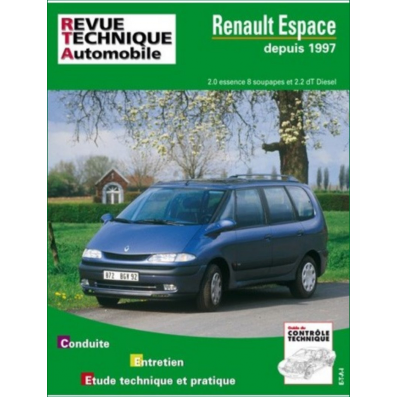 REVUE TECHNIQUE RENAULT ESPACE 3 (1996 à 2002) - RTA 603 | 9782726860311 |