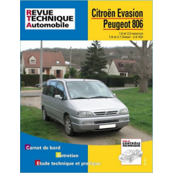 REVUE TECHNIQUE CITROEN EVASION et PEUGEOT 806 I (1994 à 2002) - RTA 576 | 9782726857618 |
