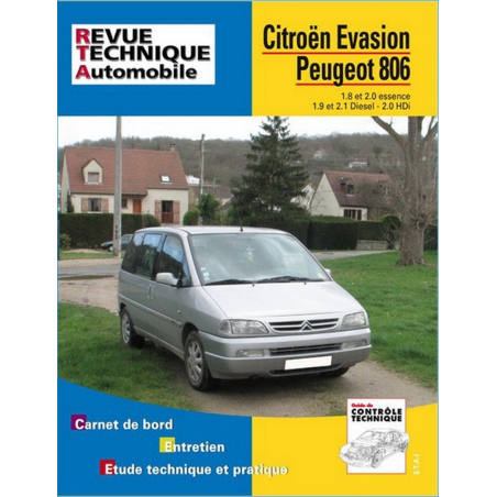 REVUE TECHNIQUE CITROEN EVASION et PEUGEOT 806 I (1994 à 2002) - RTA 576 | 9782726857618 |