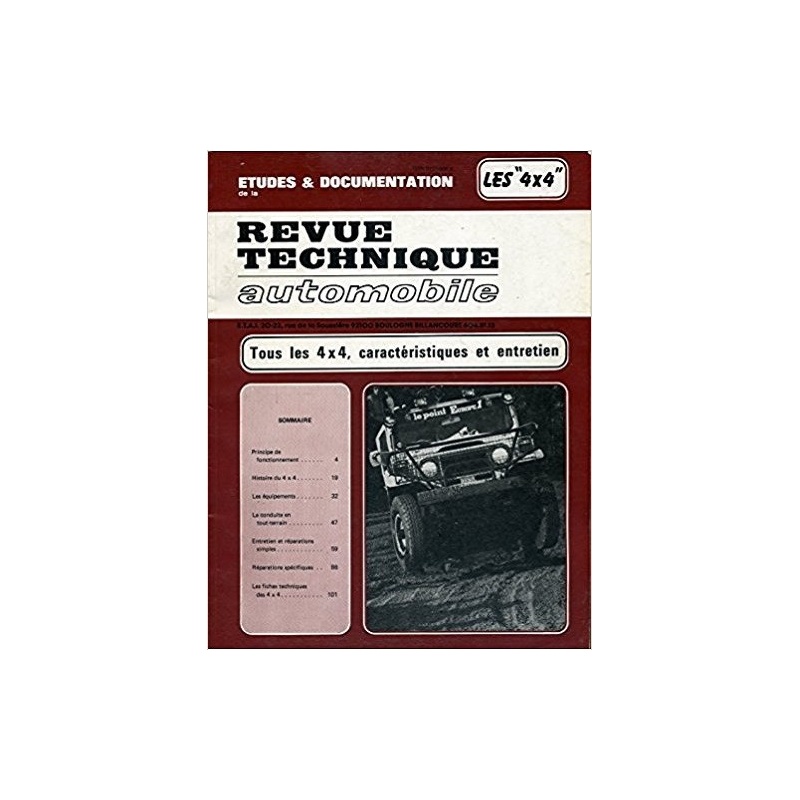 REVUE TECHNIQUE AUTOMOBILE TOUS LES 4 x 4 | RTA  4x4 |