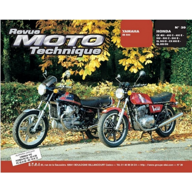 Revue Technique Moto HONDA CX 400 , 500 et 650 | RMT 039 |