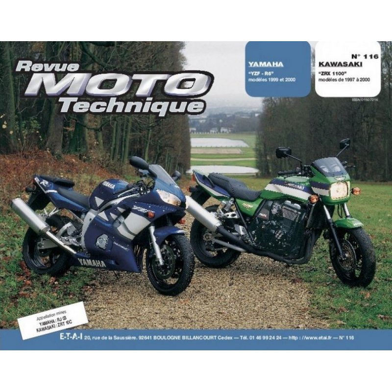 REVUE MOTO TECHNIQUE YAMAHA YZF R6 de 1999 et 2000 - RMT 116 | 9782726891667 |