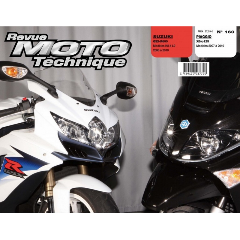 REVUE MOTO TECHNIQUE PIAGGIO X-EVO 125 de 2007 à 2010 - RMT 160 | 9782726892619 |