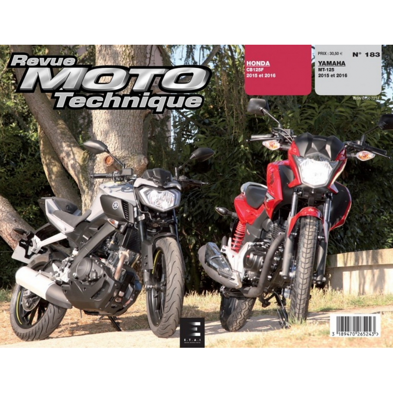 Revue Technique Moto HONDA CB 125 F (2015-2016) | RMT 183 |
