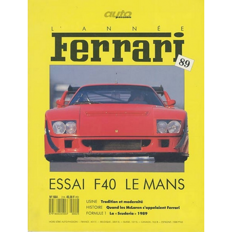 Auto Passion - L’Année Ferrari 1989 N°5 | Auto Passion HS 05 |