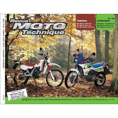 Revue Technique Moto YAMAHA DT et RD 125 (1984-1991) | RMT 058 |
