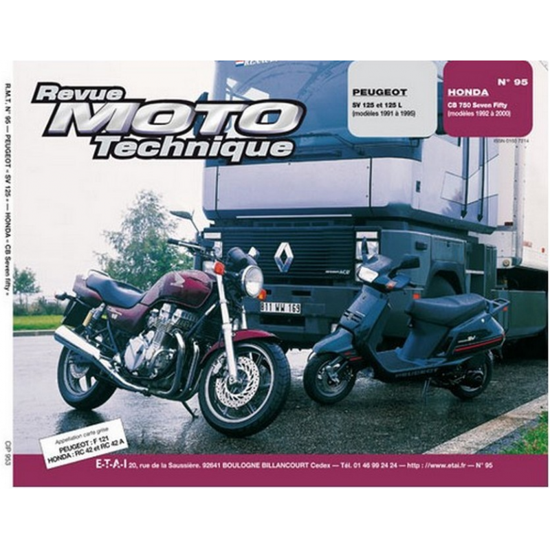 Revue Technique Moto PEUGEOT SV 125 (1991-1995) | RMT 095 |