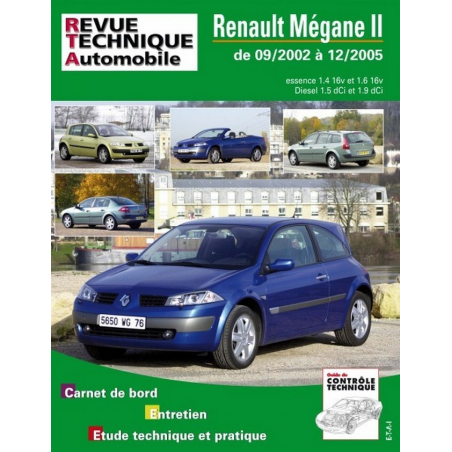 REVUE TECHNIQUE RENAULT MEGANE 2 PHASE 1 (2002 à 2005) - RTA 121 | 9782726812112 |