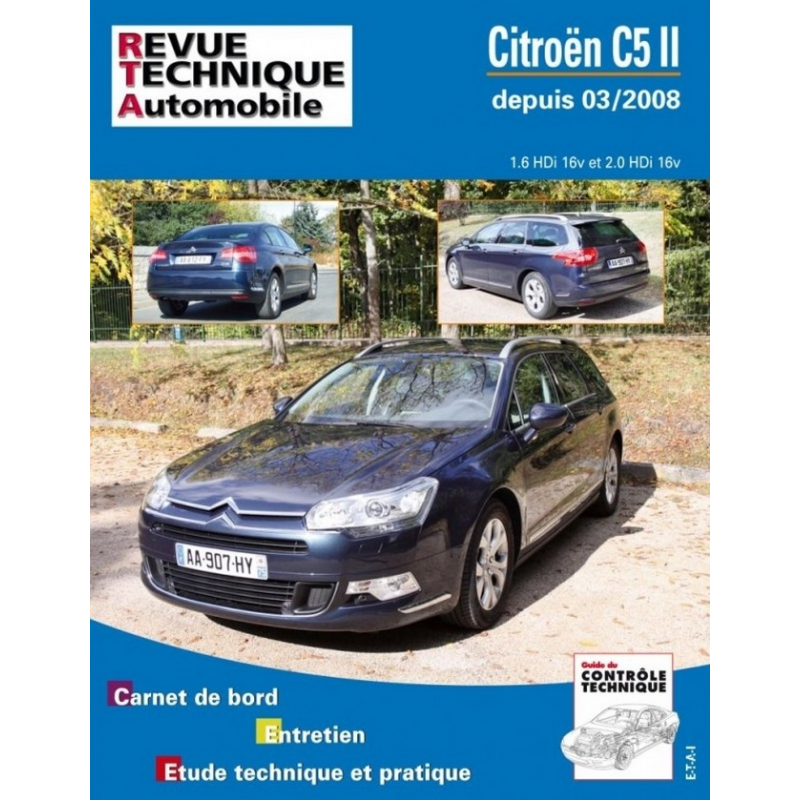 REVUE TECHNIQUE CITROEN C5 (2008 à 2017) - RTA B739 | 9782726873755 |