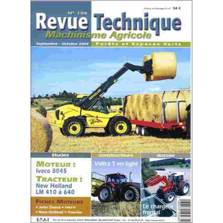 New Holland LM 410 à 640 - Revue Technique Machinisme Agricole n°156 | RTMA156 |