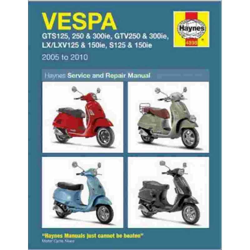 Vespa 2005 to 2010 GT, LX, S Service and Repair Manual | 9781844258987 |