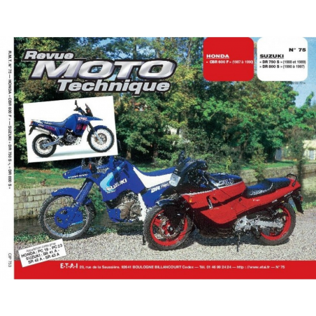 Revue Technique Moto SUZUKI DR 750 et 850 (1988-1997) | RMT 075 |