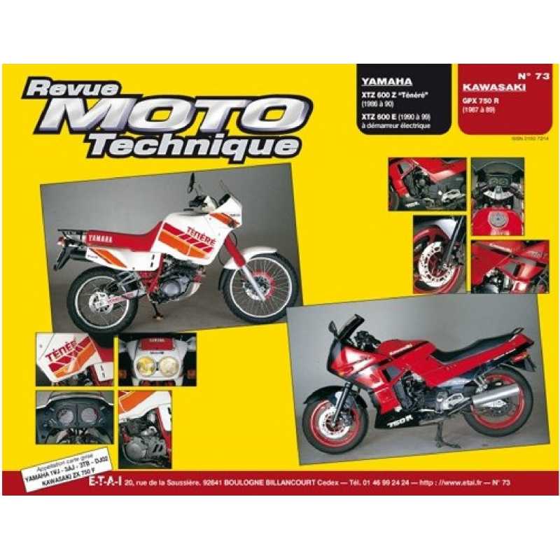 Revue Technique Moto KAWASAKI GPX 750 R (1987-1989) | RMT 073 |