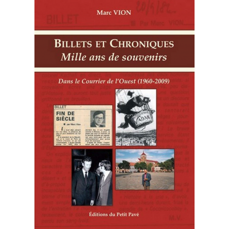 BILLETS ET CHRONIQUES MILLE ANS DE SOUVENIRS Ed. Petit Pavé | 9782847123586 |