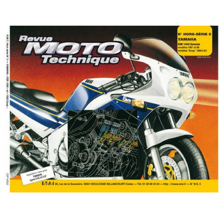 REVUE MOTO TECHNIQUE YAMAHA FZR 1000 de 1987 à 1993 - RMT HS05 | 9782726895047 |