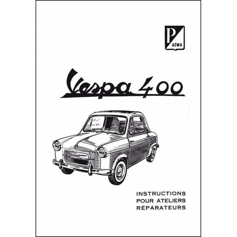 Manuel d'Atelier Vespa 400 | P109 |