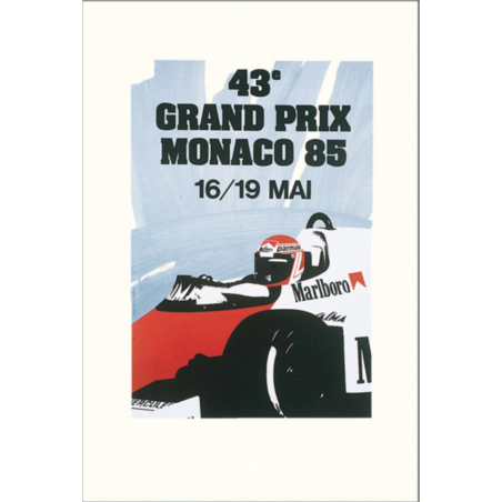 AFFICHE GRAND PRIX DE MONACO 1985 ( 68 x 94 cm ) | Affiche Monaco 1985 |