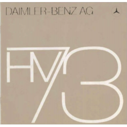 BROCHURE DAIMLER-BENZ AG HV73 | MER252 - Ref: AG HV73 |