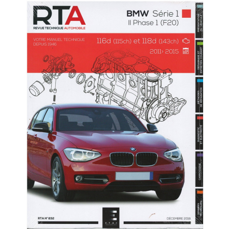 REVUE TECHNIQUE BMW SERIE 1 Phase 1 (2011 à 2015) - RTA 832 | 9791028306298 |