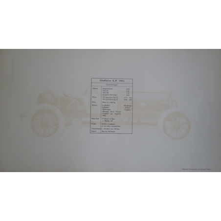 Lithographie GLADIATOR 1904 | Litho GLADIATOR G.P.1904 |