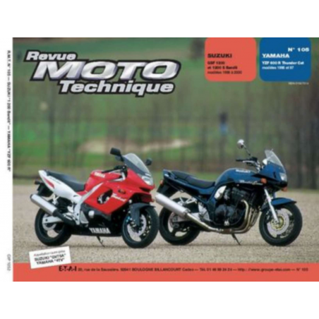 REVUE MOTO TECHNIQUE SUZUKI GSF 1200 et BANDIT de 1996 à 2000 - RMT 105 | 9782726891346 |