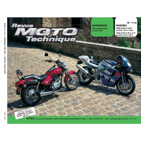 Revue Technique Moto SUZUKI GSX-R 600 (1997-2001) | RMT 110 |