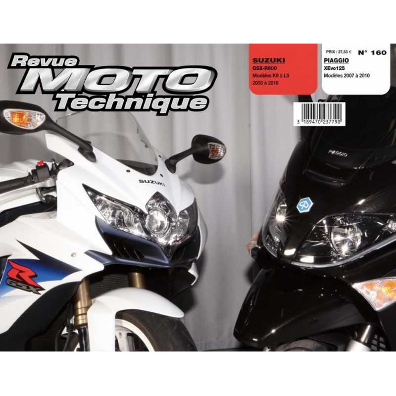 REVUE MOTO TECHNIQUE PIAGGIO X-EVO 125 de 2007 à 2010 - RMT 160 | 9782726892619 |