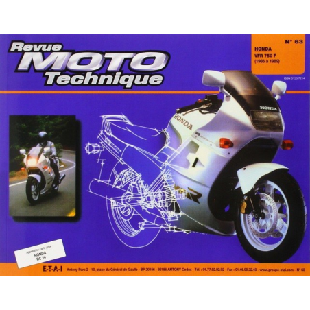 Revue Technique Moto HONDA VFR 750 F (1986-1989) | RMT 063 |