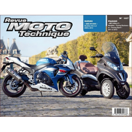 REVUE MOTO TECHNIQUE SUZUKI GSX-R 1000 de 2009 à 2013 - RMT 167 | 9782726892688 |