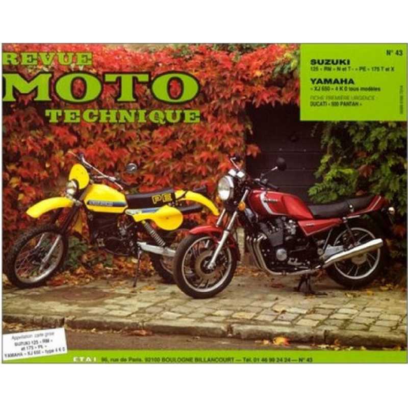 REVUE MOTO TECHNIQUE SUZUKI RM 125 et PE 175 de 1979 à 1983 - RMT 43 | 9782726890370 |