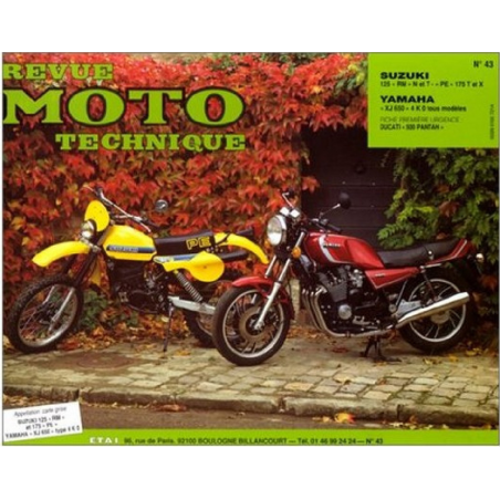 REVUE MOTO TECHNIQUE SUZUKI RM 125 et PE 175 de 1979 à 1983 - RMT 43 | 9782726890370 |